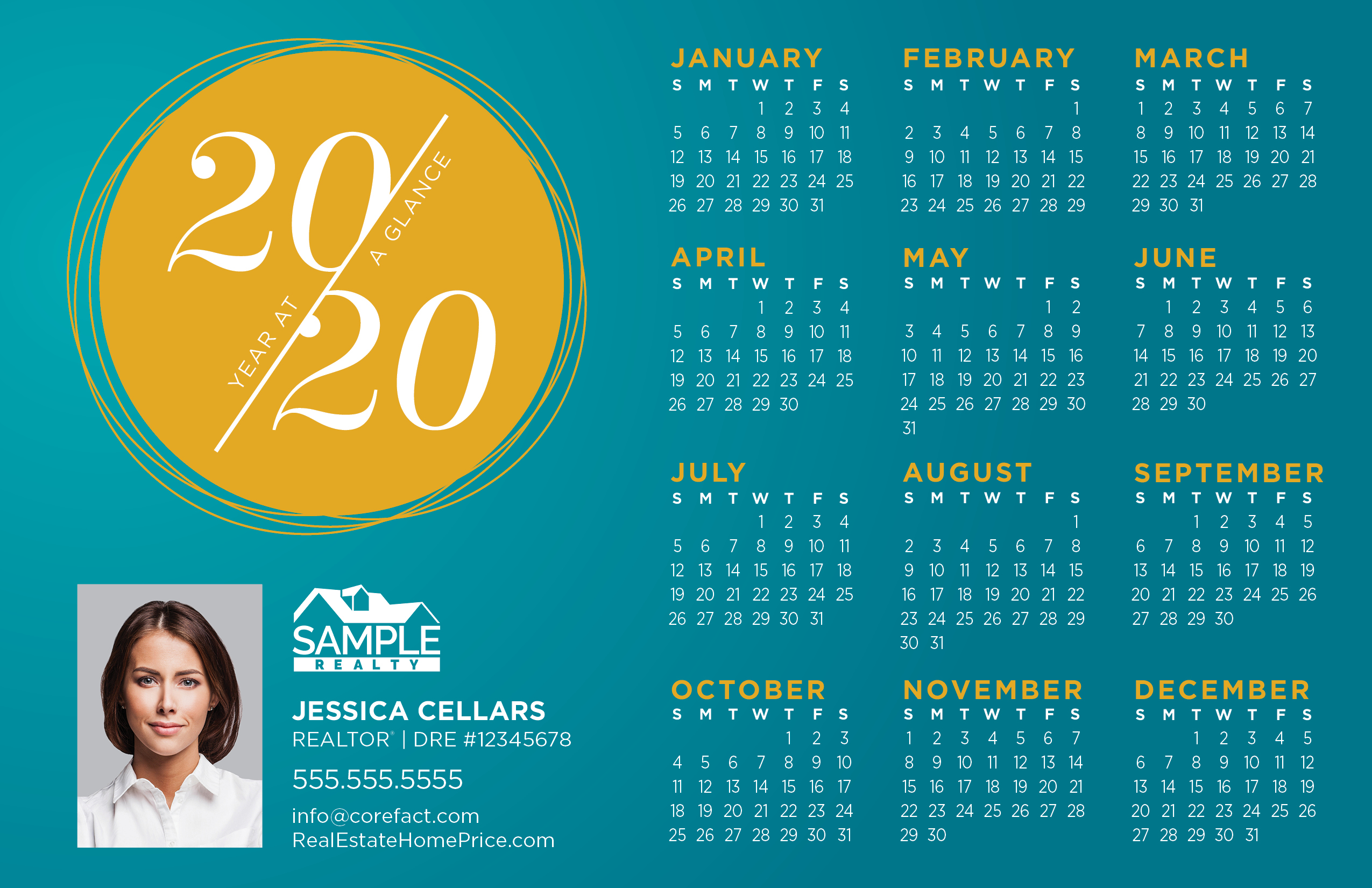Corefact | Postcard | 2020 Calendar