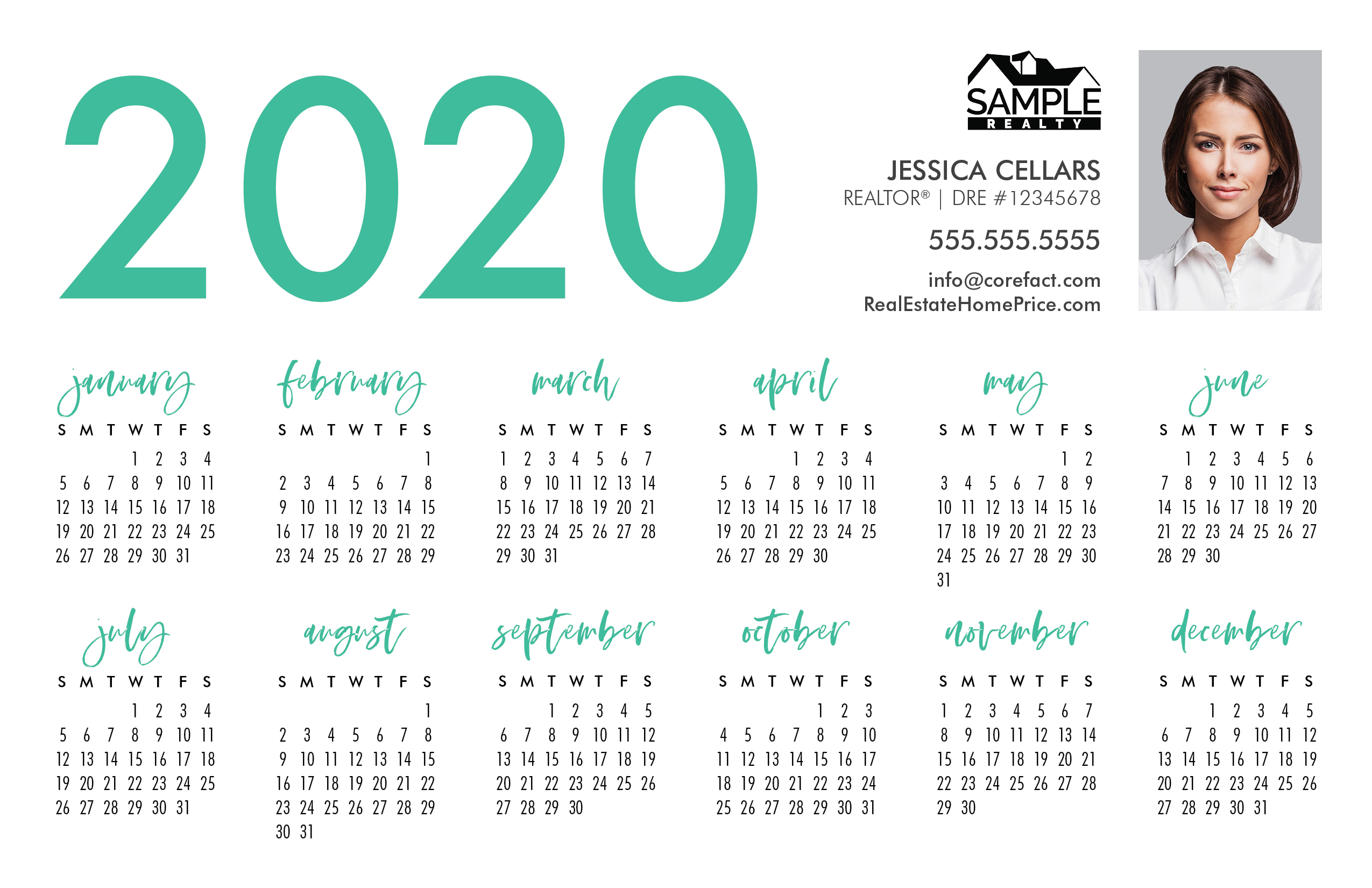 Corefact | Postcard | 2020 Calendar