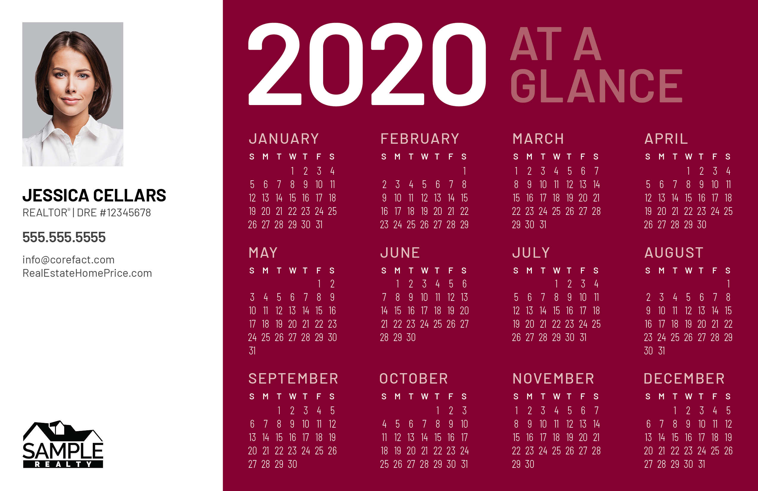 Corefact | Postcard | 2020 Calendar