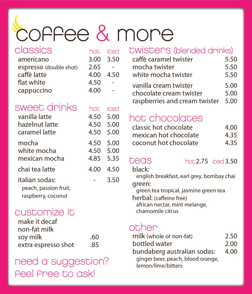 Chocatoo Menus & Signage